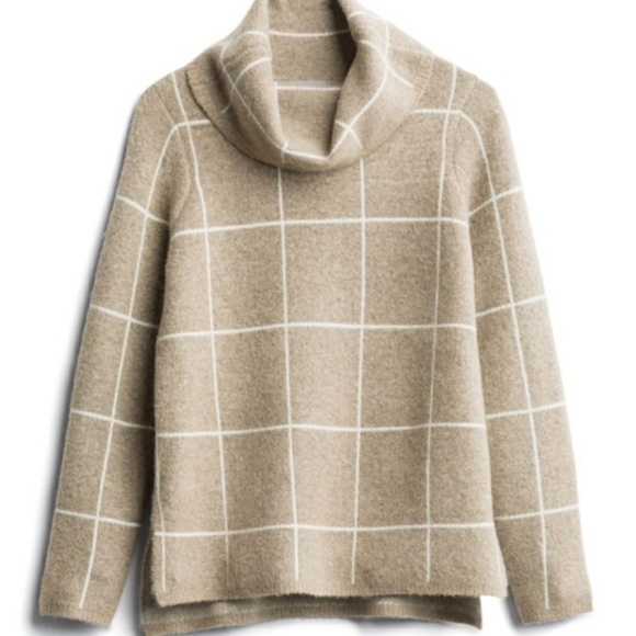 By Cyrus Plaid Turtleneck Pullover 